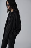 Siyah Lena Fermuarlı Kapüşonlu Sweatshirt