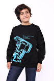 Toontoy Erkek Çocuk E harf Baskılı Sweatshirt