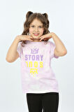 Toontoy Kız Çocuk Story Soul Baskılı Tişört
