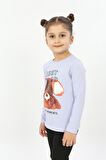 Toontoy Kız Çocuk Best Mood Ayıcık Baskılı Tişört