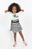 Toontoy Kız Çocuk Zebra Baskılı Elbise