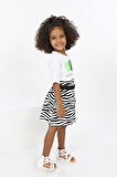 Toontoy Kız Çocuk Zebra Baskılı Elbise