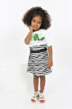 Toontoy Kız Çocuk Zebra Baskılı Elbise