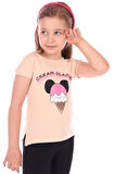Toontoy Kız Bebek Dondurma Yazı Baskılı Tişört