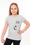 Toontoy Kız Çocuk Baskılı Tişört
