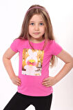 Toontoy Kız Çocuk Baskılı Tişört