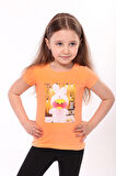 Toontoy Kız Çocuk Baskılı Tişört