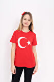 Toontoy Unisex Çocuk Ay Yıldız Baskılı Tişört