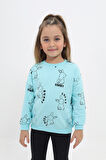 Toontoy Kız Çocuk Baskılı Sweatshirt