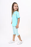 Toontoy Kız Çocuk Baskılı Kaprili Takım