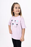 Toontoy Kız Çocuk Baskılı Tişört