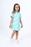 Toontoy Kız Çocuk Baskılı Elbise
