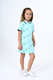 Toontoy Kız Çocuk Baskılı Elbise