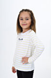 Toontoy Kız Çocuk Çizgili Tişört