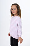Toontoy Kız Çocuk Çizgili Sweatshirt