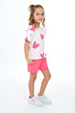 Toontoy Kız Çocuk Baskılı Şortlu Takım