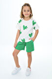 Toontoy Kız Çocuk Baskılı Şortlu Takım