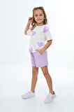 Toontoy Kız Çocuk Baskılı Şortlu Takım