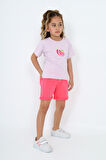 Toontoy Kız Çocuk Baskılı Şortlu Takım