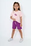 Toontoy Kız Çocuk Baskılı Şortlu Takım