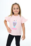 Toontoy Kız Çocuk Baskılı Tişört