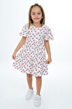Toontoy Kız Çocuk Baskılı Elbise