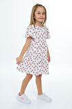 Toontoy Kız Çocuk Baskılı Elbise