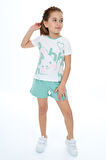 Toontoy Kız Çocuk Baskılı Şortlu Takım
