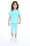 Toontoy Kız Çocuk Baskılı Kaprili Takım