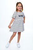 Toontoy Kız Çocuk Çizgili Elbise