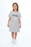 Toontoy Kız Çocuk Çizgili Elbise