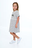 Toontoy Kız Çocuk Çizgili Elbise