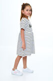 Toontoy Kız Çocuk Çizgili Elbise