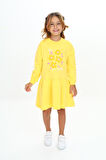 Toontoy Kız Çocuk Baskılı Elbise