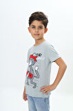Toontoy Erkek Çocuk Kaykay Kedi Baskılı Tişört