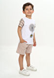 Toontoy Erkek Çocuk Örümcek Detay Baskılı Şortlu Takım