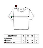 Toontoy Kız Çocuk Garni Detaylı Taş İşlemeli Baskılı Tişört