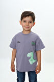 Toontoy Erkek Çocuk Dinazor Yazı Baskılı Tişört