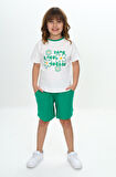 Toontoy Kız Çocuk Çiçek Baskılı Şortlu Takım