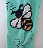 Toontoy Kız Çocuk Tayt Pul Arı Nakış