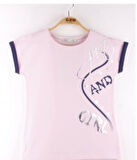 Toontoy Kız Çocuk Just And Girl Baskılı Kol Detaylı Tişört