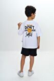 Toontoy Erkek Çocuk Smile Yazı Baskılı Şortlu Takım