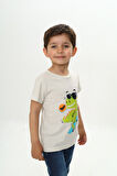 Toontoy Erkek Çocuk Gözlüklü Dinazor Baskılı Tişört
