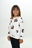 Toontoy Kız Çocuk Pano Baskılı Sweatshirt