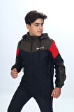Toontoy Erkek Çocuk Sport Baskılı Kapüşonlu Yağmurluk