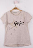 Toontoy Kız Çocuk Perfect Yıldız Baskılı Tişört