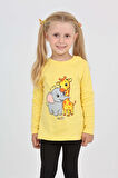 Toontoy Kız Çocuk Zürafa Fil Baskılı Sweatshirt