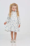 Toontoy Kız Çocuk Çiçek Desenli Elbise