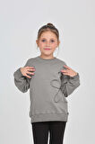 Toontoy Kız Çocuk Çiçek Nakışlı Sweatshirt