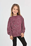 Toontoy Kız Çocuk Yıldız Baskılı Sweatshirt